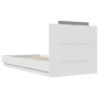Cama con cabecero madera de ingeniería blanca 90x190 cm de , Camas y somieres - Ref: Foro24-3209968, Precio: 147,44 €
