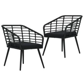Garden chairs 2 units with black synthetic rattan cushions by vidaXL, Garden chairs - Ref: Foro24-48578, Price: 157,48 €, Dis...