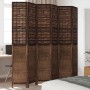 Biombo separador de 6 paneles madera paulownia marrón oscuro de , Divisores de ambientes - Ref: Foro24-358716, Precio: 235,55...
