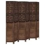 Dark brown paulownia wood 6-panel dividing screen by , Room dividers - Ref: Foro24-358716, Price: 196,52 €, Discount: %