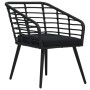 Gartenstühle 2 Einheiten mit schwarzen synthetischen Rattankissen von vidaXL, Gartenstühle - Ref: Foro24-48578, Preis: 159,94...