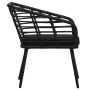 Sillas de jardín 2 unidades con cojines ratán sintético negro de vidaXL, Sillas de jardín - Ref: Foro24-48578, Precio: 159,01 €