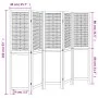 Biombo separador de 5 paneles madera paulownia marrón oscuro de , Divisores de ambientes - Ref: Foro24-358709, Precio: 129,22...