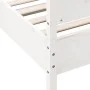 Bed frame with white pine wood headboard 75x190 cm by , Beds and slatted bases - Ref: Foro24-3216406, Price: 142,63 €, Discou...