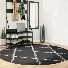 Moderner Hochflorteppich PAMPLONA Schwarz und Creme Ø 200 cm von , Teppiche - Ref: Foro24-375423, Preis: 60,61 €, Rabatt: %