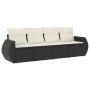 4-piece garden sofa set with black synthetic rattan cushions by , Garden sets - Ref: Foro24-3253413, Price: 273,79 €, Discoun...