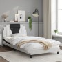 Bettgestell mit schwarz-weißem Kopfteil aus Kunstleder von , Betten und Lattenroste - Ref: Foro24-3208081, Preis: 147,23 €, R...