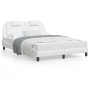 Estructura de cama cabecero cuero sintético blanco 120x200 cm de , Camas y somieres - Ref: Foro24-3208083, Precio: 197,22 €, ...