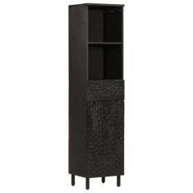Mueble de baño de madera maciza de mango negro 38x33x160 cm de , Tocadores de baño - Ref: Foro24-356841, Precio: 153,54 €, De...