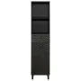 Solid black mango wood bathroom cabinet 38x33x160 cm by , bathroom vanities - Ref: Foro24-356841, Price: 151,35 €, Discount: %