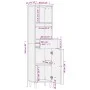 Solid black mango wood bathroom cabinet 38x33x160 cm by , bathroom vanities - Ref: Foro24-356841, Price: 151,35 €, Discount: %