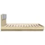 Sonoma oak engineered wood bed with headboard 200x200 cm by , Beds and slatted bases - Ref: Foro24-3209893, Price: 249,71 €, ...