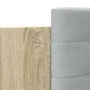 Sonoma oak engineered wood bed with headboard 200x200 cm by , Beds and slatted bases - Ref: Foro24-3209893, Price: 249,71 €, ...