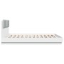 White engineered wood bed frame with headboard 200x200cm by , Beds and slatted bases - Ref: Foro24-3209891, Price: 232,15 €, ...
