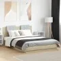 Bett aus Sonoma-Eichenholzwerkstoff mit Kopfteil 150 x 200 cm von , Betten und Lattenroste - Ref: Foro24-3209914, Preis: 176,...