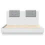 White engineered wood bed frame with headboard 120x190cm by , Beds and slatted bases - Ref: Foro24-3209961, Price: 161,27 €, ...