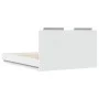 White engineered wood bed frame with headboard 120x190cm by , Beds and slatted bases - Ref: Foro24-3209961, Price: 161,27 €, ...
