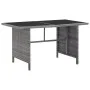 Set de comedor de jardín 5 pzas y cojines ratán sintético gris de vidaXL, Conjuntos de jardín - Ref: Foro24-46115, Precio: 89...