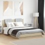 Bett aus Sonoma-Eichenholzwerkstoff mit Kopfteil 120 x 200 cm von , Betten und Lattenroste - Ref: Foro24-3209928, Preis: 163,...