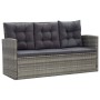 5-teiliges Garten-Essset und graue synthetische Rattankissen von vidaXL, Gartensets - Ref: Foro24-46115, Preis: 907,26 €, Rab...