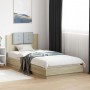 Bett aus Sonoma-Eichenholzwerkstoff mit Kopfteil 100 x 200 cm von , Betten und Lattenroste - Ref: Foro24-3209935, Preis: 153,...