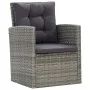 Set de comedor de jardín 5 pzas y cojines ratán sintético gris de vidaXL, Conjuntos de jardín - Ref: Foro24-46115, Precio: 89...