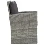Set de comedor de jardín 5 pzas y cojines ratán sintético gris de vidaXL, Conjuntos de jardín - Ref: Foro24-46115, Precio: 89...