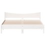 Solid white pine wood headboard bed frame 180x200 cm by , Beds and slatted bases - Ref: Foro24-3216361, Price: 211,23 €, Disc...