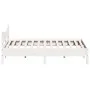 Estructura cama cabecero madera maciza pino blanco 180x200 cm de , Camas y somieres - Ref: Foro24-3216361, Precio: 208,53 €, ...