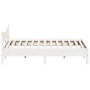 Solid white pine wood headboard bed frame 180x200 cm by , Beds and slatted bases - Ref: Foro24-3216361, Price: 211,23 €, Disc...