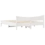 Estructura cama cabecero madera maciza pino blanco 180x200 cm de , Camas y somieres - Ref: Foro24-3216361, Precio: 208,53 €, ...