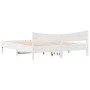 Solid white pine wood headboard bed frame 180x200 cm by , Beds and slatted bases - Ref: Foro24-3216361, Price: 211,23 €, Disc...