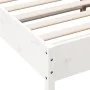 Estructura cama cabecero madera maciza pino blanco 180x200 cm de , Camas y somieres - Ref: Foro24-3216361, Precio: 208,53 €, ...