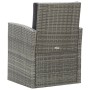 5-teiliges Garten-Essset und graue synthetische Rattankissen von vidaXL, Gartensets - Ref: Foro24-46115, Preis: 907,26 €, Rab...