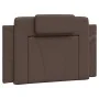 Bed frame with LED lights brown synthetic leather 90x200 cm by , Beds and slatted bases - Ref: Foro24-3213996, Price: 158,95 ...