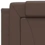 Bed frame with LED lights brown synthetic leather 90x200 cm by , Beds and slatted bases - Ref: Foro24-3213996, Price: 158,95 ...