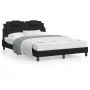 Bed frame with LED lights black synthetic leather 120x200 cm by , Beds and slatted bases - Ref: Foro24-3214008, Price: 197,59...