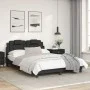 Bed frame with LED lights black synthetic leather 120x200 cm by , Beds and slatted bases - Ref: Foro24-3214008, Price: 197,59...