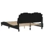 Bed frame with LED lights black synthetic leather 120x200 cm by , Beds and slatted bases - Ref: Foro24-3214008, Price: 197,59...
