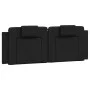 Bed frame with LED lights black synthetic leather 120x200 cm by , Beds and slatted bases - Ref: Foro24-3214008, Price: 197,59...
