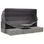 Garden sunbed with gray synthetic rattan roof by vidaXL, Outdoor beds - Ref: Foro24-46158, Price: 535,67 €, Discount: %