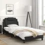 Estructura cama con luces LED cuero sintético negro 90x200 cm de , Camas y somieres - Ref: Foro24-3213994, Precio: 148,33 €, ...