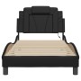 Bed frame with LED lights black synthetic leather 90x200 cm by , Beds and slatted bases - Ref: Foro24-3213994, Price: 149,29 ...