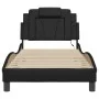 Estructura cama con luces LED cuero sintético negro 90x200 cm de , Camas y somieres - Ref: Foro24-3213994, Precio: 148,33 €, ...