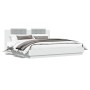 Estructura cama con cabecero madera ingeniería blanco 180x200cm de , Camas y somieres - Ref: Foro24-3209898, Precio: 235,62 €