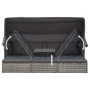 Tumbona cama jardín con techo ratán sintético gris de vidaXL, Camas para exteriores - Ref: Foro24-46158, Precio: 511,82 €, De...