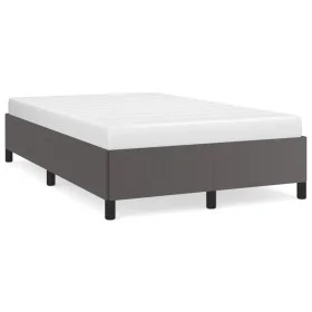 Gray synthetic leather bed frame 120x190 cm by , Beds and slatted bases - Ref: Foro24-379526, Price: 89,32 €, Discount: %