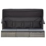 Tumbona cama jardín con techo ratán sintético gris de vidaXL, Camas para exteriores - Ref: Foro24-46158, Precio: 511,82 €, De...