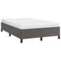 Gray synthetic leather bed frame 120x190 cm by , Beds and slatted bases - Ref: Foro24-379526, Price: 91,36 €, Discount: %
