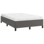 Gray synthetic leather bed frame 120x190 cm by , Beds and slatted bases - Ref: Foro24-379526, Price: 89,32 €, Discount: %